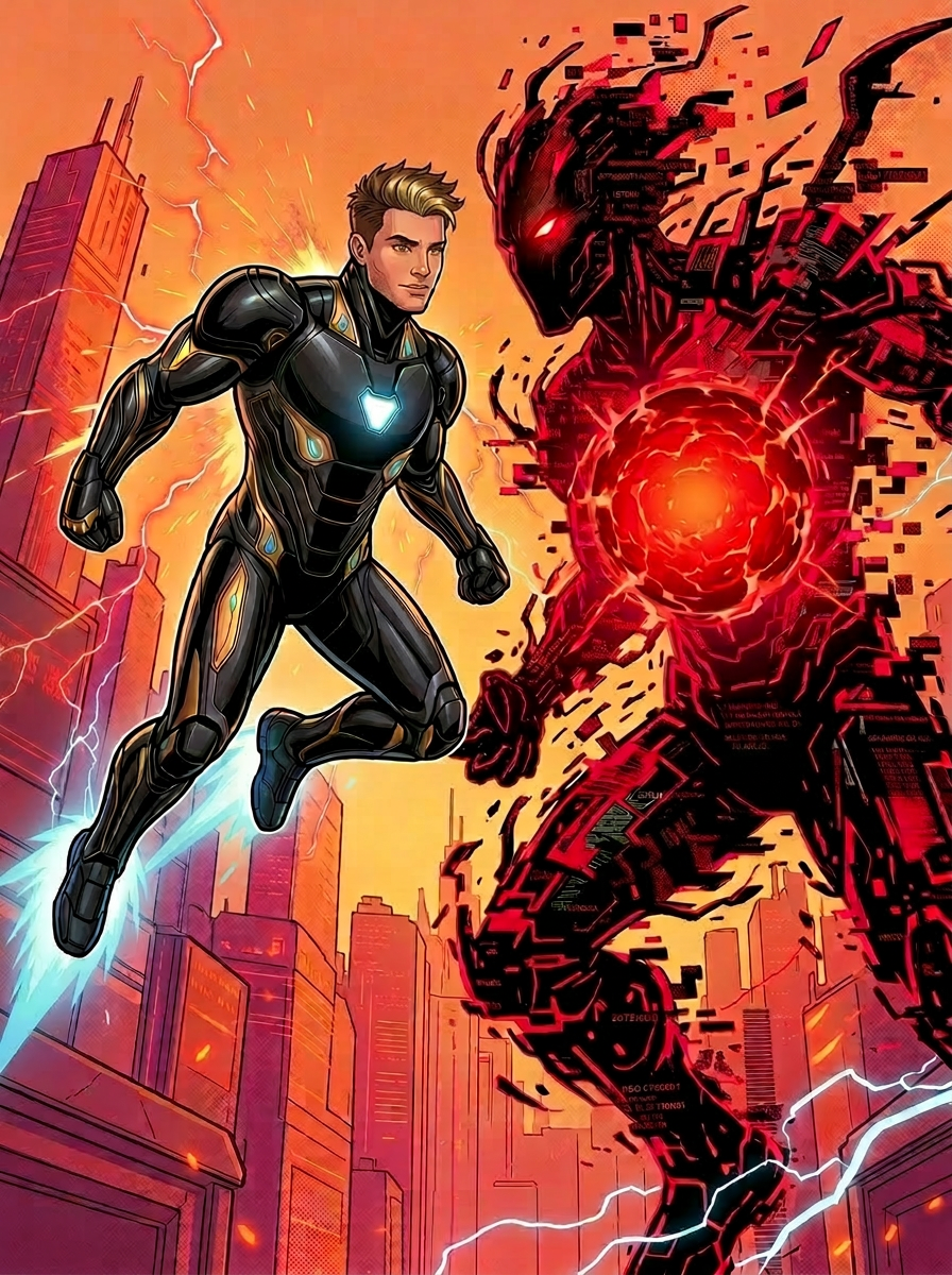 Iron Brander confronts the Blackout core in a blazing final showdown